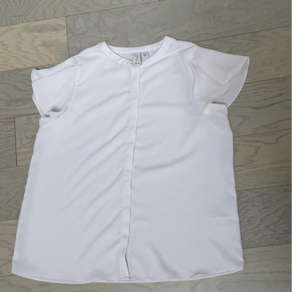 Joie Light Pink Womens Blouse with Pearl